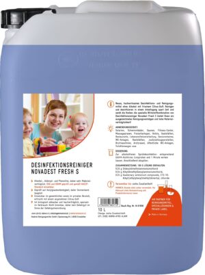 NOVADUR Desinfektionsreiniger Novadest Fresh S, 10 Liter