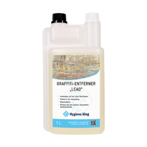 Hygiene King Graffitientferner Graffiti-Ex Farbentferner LEAD – gebrauchsfertiger Sprühlackentferner, 1 Liter